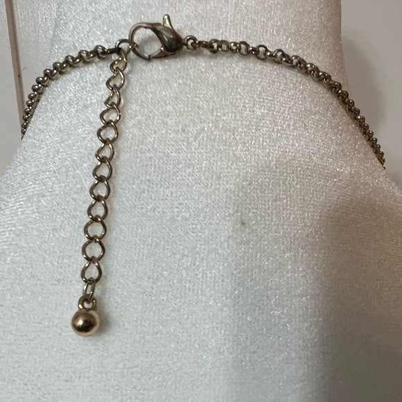 Hot Pink Statement Bubble Necklace Adjustable Bronze Chain Fuchsia 29” Long - Picture 4 of 5